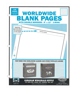 CWS Worldwide Blank Pages 64 Double Sided 9x12 3-Ring