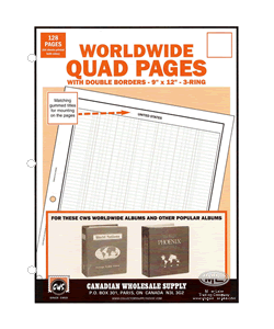 CWS Worldwide Quad Pages 64 Double Sided 9x12 3-Ring