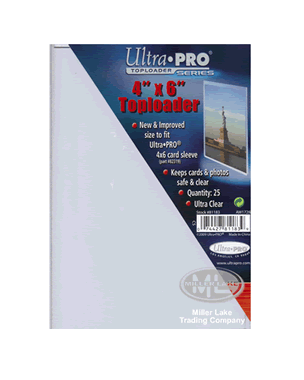 Ultra Pro Postcard Toploader Rigid Sleeves - Sized to Hold Continental Size Ultra Pro Soft Sleeves and Postcards