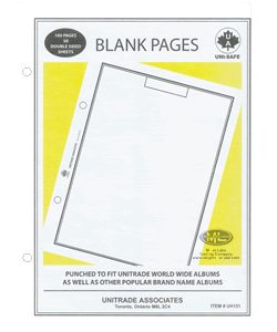 Uni-Safe Worldwide Blank Pages 50 Double Sided 9x12 2-Ring