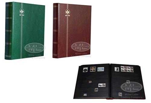 Padded Stamp Stockbook - 64 Sides - Black Pages Pages